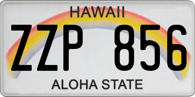 HI license plate ZZP856