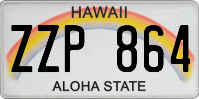 HI license plate ZZP864