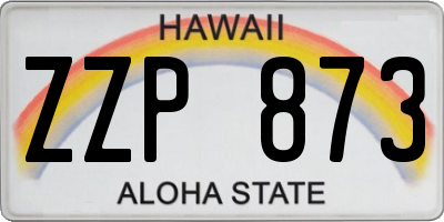 HI license plate ZZP873