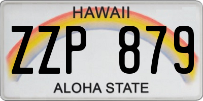 HI license plate ZZP879