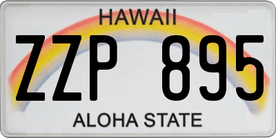 HI license plate ZZP895