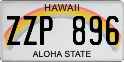 HI license plate ZZP896