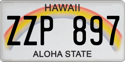 HI license plate ZZP897