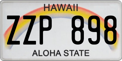 HI license plate ZZP898