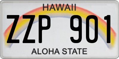 HI license plate ZZP901