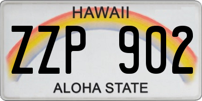 HI license plate ZZP902