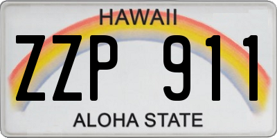 HI license plate ZZP911