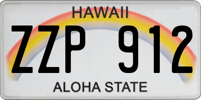 HI license plate ZZP912