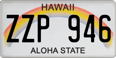 HI license plate ZZP946