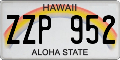 HI license plate ZZP952