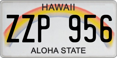 HI license plate ZZP956