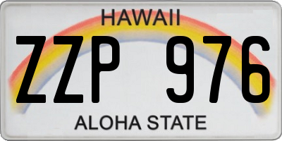 HI license plate ZZP976