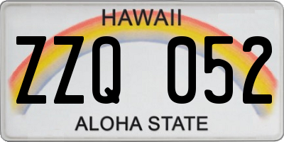 HI license plate ZZQ052