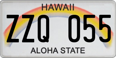 HI license plate ZZQ055