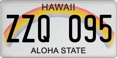 HI license plate ZZQ095