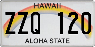 HI license plate ZZQ120