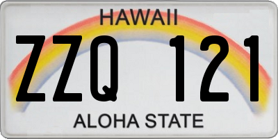 HI license plate ZZQ121