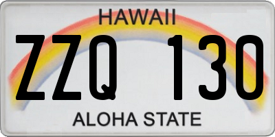 HI license plate ZZQ130