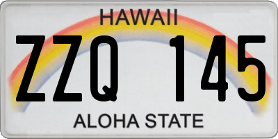 HI license plate ZZQ145