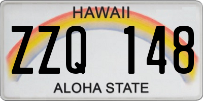 HI license plate ZZQ148