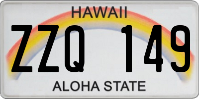 HI license plate ZZQ149