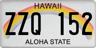 HI license plate ZZQ152