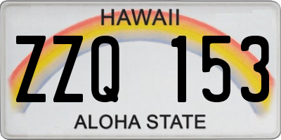 HI license plate ZZQ153