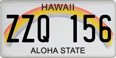 HI license plate ZZQ156