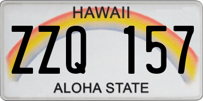 HI license plate ZZQ157