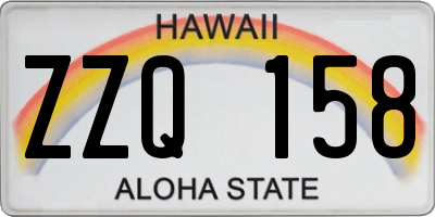 HI license plate ZZQ158