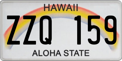 HI license plate ZZQ159