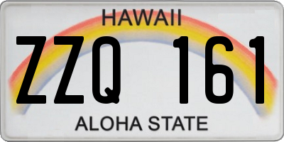 HI license plate ZZQ161