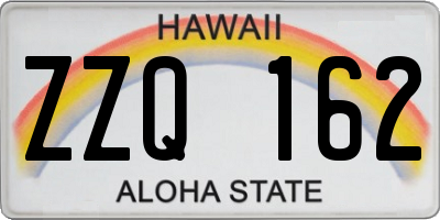 HI license plate ZZQ162