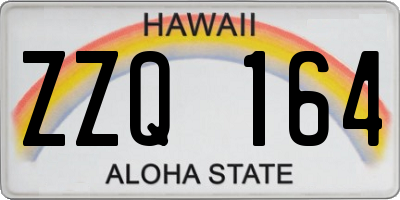 HI license plate ZZQ164