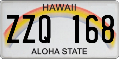 HI license plate ZZQ168