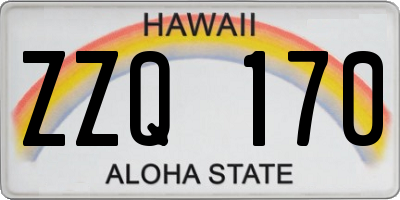 HI license plate ZZQ170