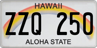 HI license plate ZZQ250