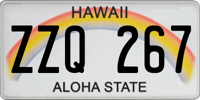 HI license plate ZZQ267