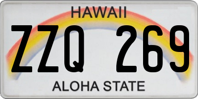 HI license plate ZZQ269