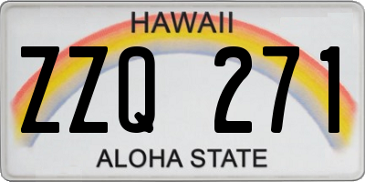 HI license plate ZZQ271