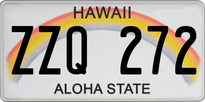 HI license plate ZZQ272