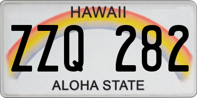 HI license plate ZZQ282