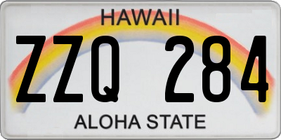 HI license plate ZZQ284