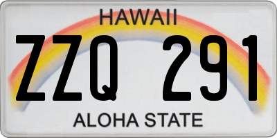 HI license plate ZZQ291