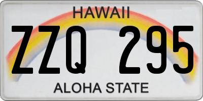 HI license plate ZZQ295