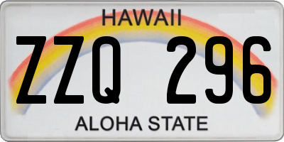 HI license plate ZZQ296