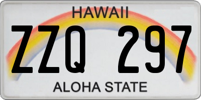 HI license plate ZZQ297