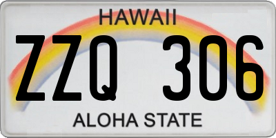 HI license plate ZZQ306