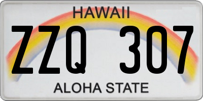 HI license plate ZZQ307