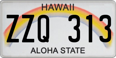 HI license plate ZZQ313